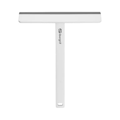 Ibergrif M34102 Escobilla de Goma, Limpiacristales de Ducha, Rasqueta Mampara, para Ventanas y Puertas de Cristal en Baños, Coches y Oficinas, Blanco