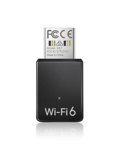 BrosTrend AX900 Mini USB WiFi 6, Adaptador WiFi USB para PC Compatible con Windows 11/10/7, Antena WiFi USB Doble Banda 5GHz 600Mbps + 2.4GHz 286Mbps, WiFi 6 USB, MU-MIMO OFDMA, Receptor WiFi USB 2.0