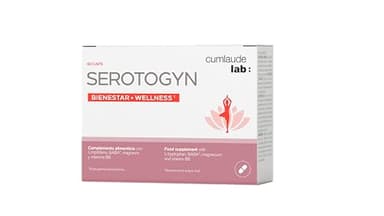 Cumlaude Lab Serotogyn - Complemento Alimenticio para Disminuir los Sofocos y Mejorar el Estado de Ánimo durante la Menopausia, con Triptófano, GABA, Magnesio y Vitamina B6 - 60 Cápsulas