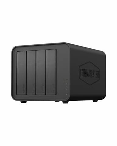 TERRAMASTER F4-424 NAS Almacenamiento 4 Bahías - CPU Quad-Core N95, 8GB RAM DDR5, Puerto 2.5GbE x 2, Almacenamiento Conectado a la Red de Alto Rendimiento (Sin Discos)