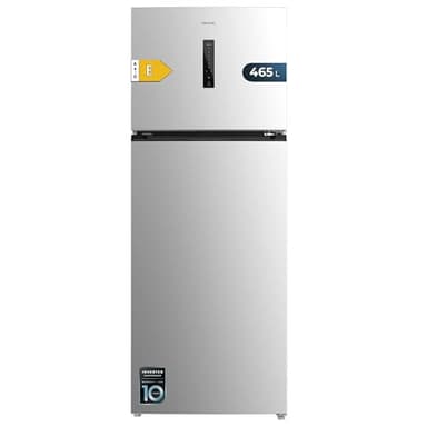 Cecotec Frigorífico Combi No Frost Bolero CoolMarket 2D 465 NF Inox E. Frigorífico inoxidable de 2 puertas, 465L, Motor Inverter, No Frost y clase energética E