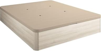 HOGAR24 ES | Canapé Abatible Alpes | Gran Capacidad | Tapa con Válvulas de Transpiración | Gran Comodidad | Color: Ártico | Medida: 150x190 cm