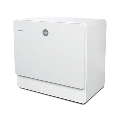 MEDION Mini Lavavajillas DWT50 (Lavavajillas de sobremesa, 5 cubiertos, funciona con/sin toma de agua, función cubo, 35 cm de profundidad, 7 programas de limpieza, MD 37775) blanco