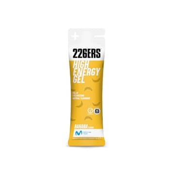226ERS - High Energy Gel, Gel Energético para Deportistas, Ciclodextrina, Hidratos de Carbono y Aromas Naturales, Uso de Glucosa y Digestión, sin Gluten, Vegano, Sabor Plátano, 1 x 76 g