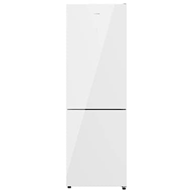 Cecotec Frigorífico Combi 2 Puertas Cristal de 322 Litros Bolero CoolMarket Combi 322 Glass White D. Altura 185 y 60 cm de Ancho, Motor Inverter Plus, Sistema Multi Air flow, Total No frost