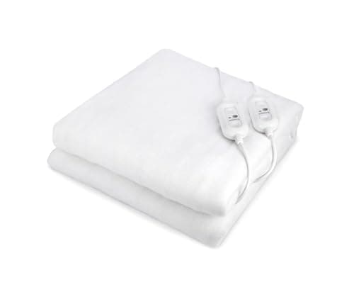 Pekatherm Calientacamas Eléctrico Doble | Tamaño 160 x 140 cm | 2 Reguladores de Temperatura | Calientacamas Elaborado en Poliéster 100% | Manta Eléctrica Cubre Colchones UP205