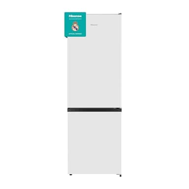 Hisense RB372N4AWE - Frigorífico Combi, Eficiente Clase E, Capacidad 292 L con 180 cm Alto, Cajón Verduras, 4 Estrellas Congelador, Puerta Reversible, Silencioso 39dB, Color Blanco