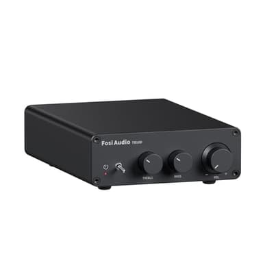 Fosi Audio TB10D 600 vatios TPA3255 Mini amplificador de potencia HiFi estéreo Clase D Amp Receptor de audio digital integrado de 2 canales para altavoces pasivos con control de agudos y graves