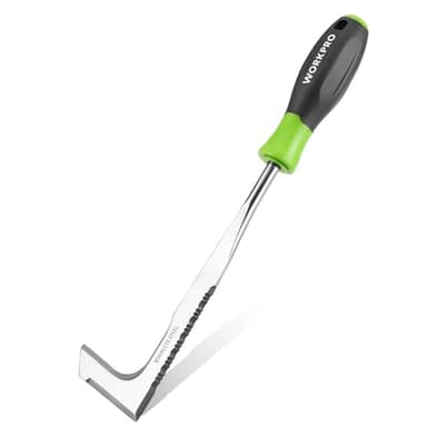 WORKPRO Herramientas de Deshierbe, 31 cm Extractor Malas Hierbas y Grietas, Desherbador Manual con Filo Dentado, Azadillas para Jardinería