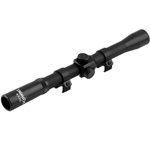 Visor telescópico TRIMAX 4X20 - mira telescópica para caraibnas, Rifles y escopetas de balines o perdigones (Aire comprimido) con Montura de 11mm
