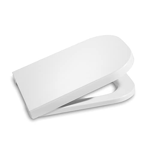 Roca A80173200B Asiento y Tapa Supralit®, Caída Amortiguada, The Gap Square Compacto, Blanco