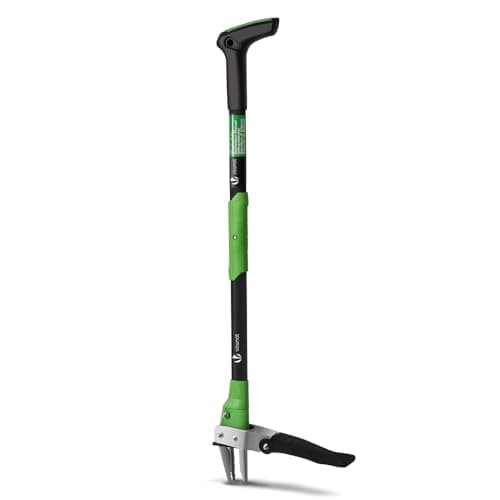 VOUNOT Extractor de Malezas de Jardín con Garras de Acero Inoxidable y Pedal Alta Resistencia, Herramienta Deshierbe Manual Mango Largo, Removedor Malas Hierbas Desmalezado Efectivo Longitud 100cm