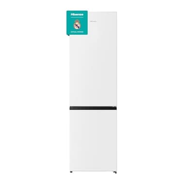 Hisense RB440N4BWE - Frigorífico Combi, Eficiente Clase E, Capacidad 336 L con 200 cm Alto, Super Freeze, Botellero, Puerta Reversible, Silencioso 39dB, Color Blanco