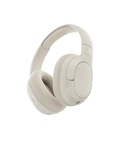 Belkin SoundForm Isolate Auriculares Inalámbricos Bluetooth con Cancelación de Ruido Activa Híbrida, Cascos inalámbricos con micrófono, 60 Horas de autonomía, Almohadillas CloudCushion, Arena