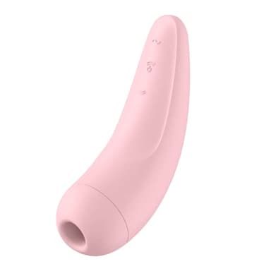 Satisfyer 'Curvy 2 Connect App' Succionador de Clítoris 13,5 cm | Vibrador de onda de presión juguetes sexuales para ella | Vibrador de apoyo con vibraciones y aplicación | Color: rosa