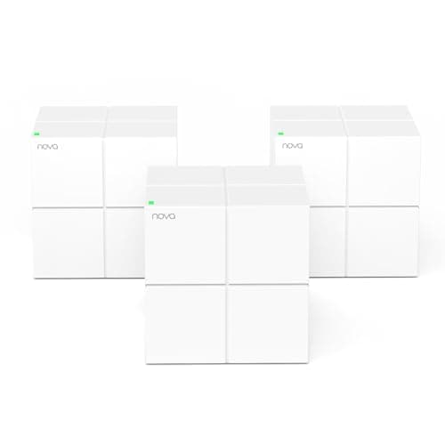 Tenda Nova MW6 Mesh Router Sistema WiFi de Red en Malla (Dual Band hasta 500 metros, Mu-MIMO, 2 Puertos Gigabit, Plug and Play, Funciona con Alexa, sustituye tu Repetidor de Red Tradicional) Pack 3