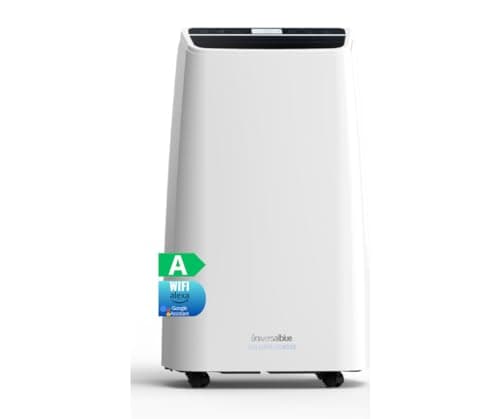 UNIVERSALBLUE Aire Acondicionado Portátil Frío y Calor 3000 Frigorías 12000BTU | WIFI con Alexa y Google | Mando a Distancia | Pingüino Silencioso | Clasificación energética A | Cobertura 35m2