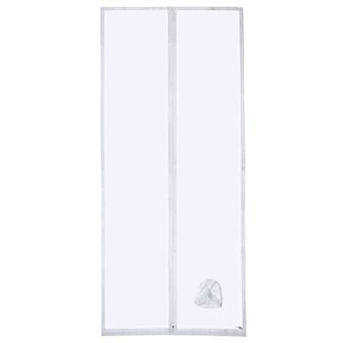 HOOMEE Aislante de Puerta Aires Acondicionados Portátiles con Extensión de Manguera Cosida para Mayor Rendimiento de Enfriamiento, Menor Consumo de Energía, con Cremallera, 90x210cm
