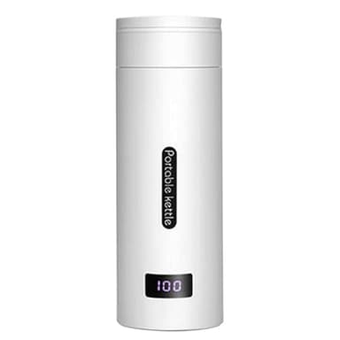 Hervidor de Agua de Viaje Pequeño, Viaje de Taza de Agu Hervidor Portátil con Apagado Automático Calefacción Eléctrica para Mini Dormitorio Hogar Viajar (Blanco)