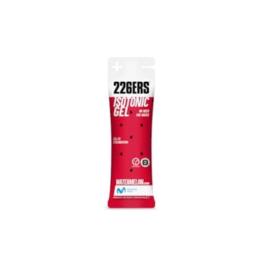 226ERS - Isotonic Gel, Gel Energético para Deportistas, Hidratos de Carbono, Aroma Natural y Stevia, Liberar Energía, Uso Glucosa y Digestión, Vegano, sin Gluten, Libre de Dopaje, Sabor Sandía, 1 Gel