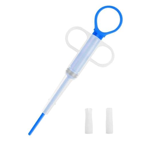 VAEIORP 1 Pcs Dispensador de medicamentos para Mascotas Perro Mascota Gato Pastilla Tableta Jeringa Cabeza Redonda Cápsula para Mascotas Píldora para tabletas Herramienta de alimentación de píldora
