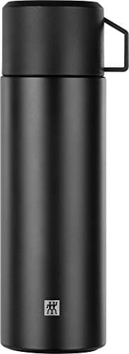 ZWILLING THERMO Botella térmica, Taza integrada, Termo, Aislamiento de doble pared, 1 L, Altura: 28,1 cm, Negro