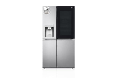 LG GSXV90MBAE - Frigorífico Americano No Frost Instaview, de 635 litros, Frigorífico LG con Función Linear Cooling y Compresor Smart Inverter, Color Gris Inox Acero Texturizado Antihuellas