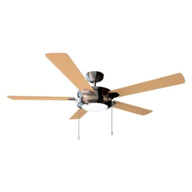 Cecotec Ventilador de Techo EnergySilence Aero 540. 60 W, 132 cm de Diámetro, Luz LED, 5 Aspas Reversibles, 3 Velocidades, Función Invierno, Acabado en 2 tonos de madera