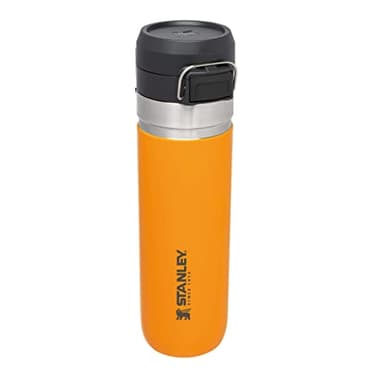 Stanley Quick Flip Botella Agua Acero Inoxidable 0.71L - Cantimplora Mantiene Frío 12 Horas - Anti-Fugas - Water Bottle Sin BPA - Compatible con Portavasos - Apta Para Lavavajillas - Saffron