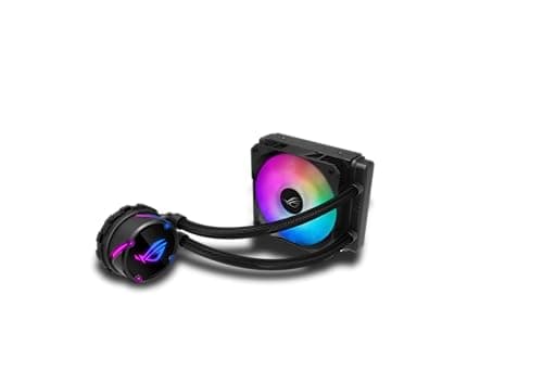 ASUS ROG STRIX LC 120 RGB - Sistema de refrigeración líquida de CPU, AURA Sync RGB, tubo de goma reforzado de 38 cm, ventilador ROG RGB optimizado