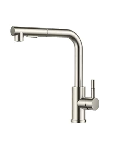 FORIOUS Grifo Cocina Extraible, Grifo Cocina Fregadero con Ducha de 2 Modos de Rociado Giratorio a 360° Torneira Cozinha Monomando, Acero Inoxidable