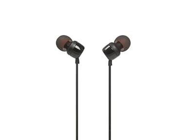 JBL Auriculares intrauditivos universales T110 con control remoto y micrófono, Negro