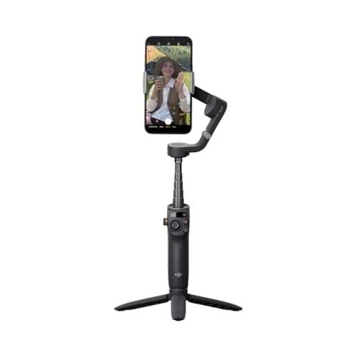 DJI Estabilizador para Smartphones OSMO Mobile 6, en Tres Ejes para teléfonos, Brazo Extensible Integrado, portátil y Plegable, estabilizador para videoblogs, vídeos de Youtube y TikTok, Slate Gray