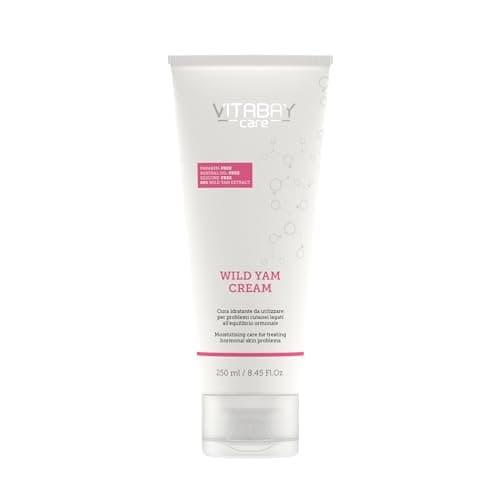 Vitabay Crema de Ñame Silvestre 250 ml - Crema con 80% de extracto de raíz de ñame para rostro y cuerpo - 64% de diosgenina - 100% libre de nanopartículas y sin hormonas sintéticas
