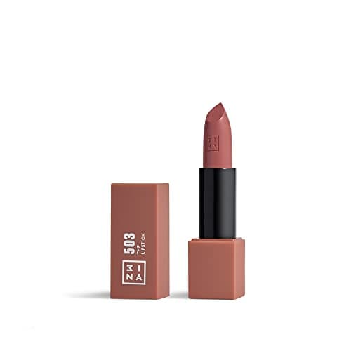 3INA MAKEUP - The Lipstick 503 - Nude - Labial Nude Cremoso - Barra de Labios Mate con Vitamina E y Manteca de Karité de Alta Pigmentación con Olor a Vainilla - Vegan - Cruelty Free
