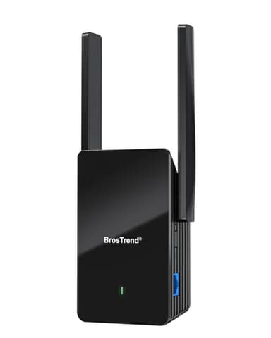 BrosTrend Repetidor WiFi 6 AX1500, Amplificador Señal WiFi con Puerto Ethernet Gigabit, Double Banda 5GHz y 2.4GHz WiFi Extender Facil de Instalar con WPS, Extensor de WiFi de hasta 185 ㎡, MU-MIMO