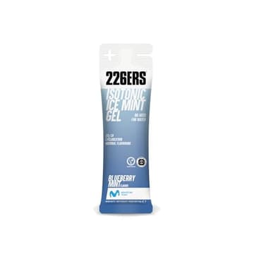 226ERS Isotonic Gel | Gel Enérgetico Isotónico Vegano con 22 g de Ciclodextrina como Hidrato, Mentolado, Sin Gluten, Menta con Arándanos - 24 geles