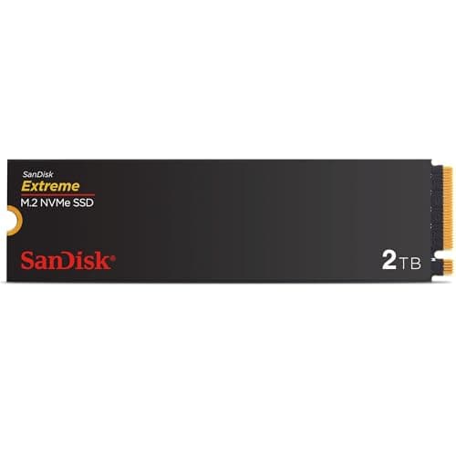 SanDisk Extreme M.2 2280 NVMe SSD 2 TB ( SSD Interno, PCIe Gen 4.0, con velodidad de lectura de hasta hasta 5150 MB/s nCache-Technologie, Western Digital Dashboard, Minimizar el retardo