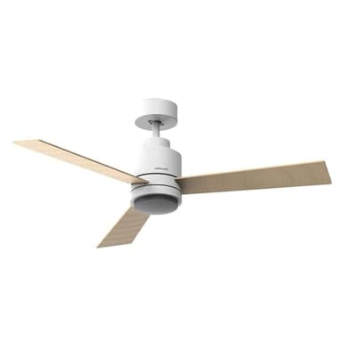Mellerware - Ventilador de Techo con Luz Brizy Bright Core 45W | Ultra Silencioso | 6 Velocidades | 3 Aspas Reversibles 132 cm Diámetro | Función Verano-Invierno | Temporizador | LED