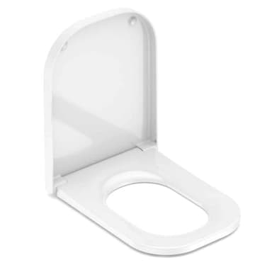 Roca The GAP Square STD A801472004 - Tapa y asiento para inodoro con caída amortiguada, blanco, 453,5 x 350 mm