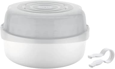 MAM Esterilizador de vapor para microondas (gris), esterilizador de limpieza natural, esterilizador de botella de vapor para desinfectar biberones, esterilizador de biberones