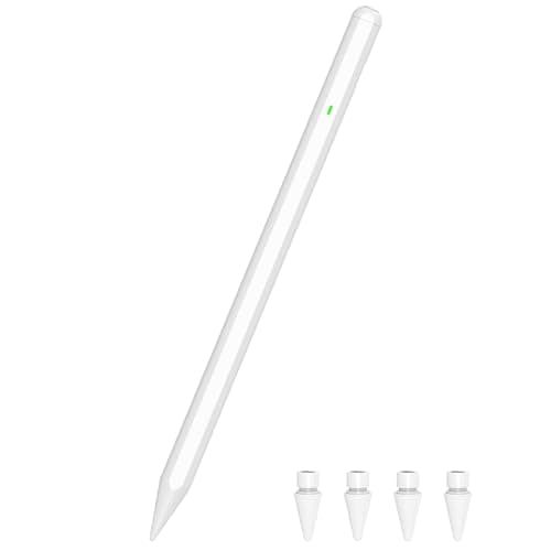 Lapiz para iPad 10º/9º Generacion, Lápiz para iPad 2018-2024 con Carga Rápida& Inclinación & Rechazo de Palma, Magnética Pencil para iPad 6/7/8/9/10, Air 3/4/5/11''M2, Mini 5/6, Pro 11" /12.9" /13"