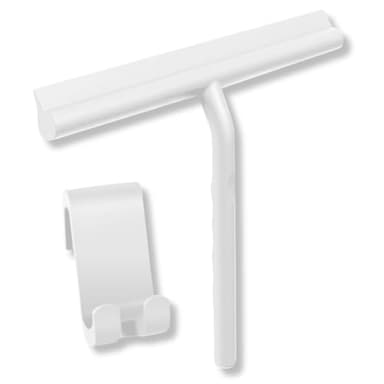 Nunupo ® Limpia Mampara Ducha Cristal, Elimina Las Gotas de Tus Cristales | Rasqueta Limpiacristales Ducha, Limpiacristales de Silicona con Gancho para Colgarlo