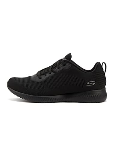 Skechers Bobs Squad Tough Talk, Zapatillas Mujer, Black Engineered Knit/ Trim, 41 EU