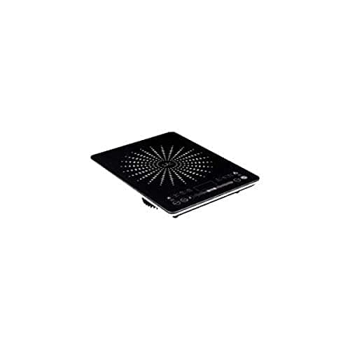 Jata VIN145 Placa de Inducción Portátil, Placas de 12 a 26 cm de Diámetro, 8 Funciones, Controles Táctiles, Display LED, Regulador Deslizante de Temperatura, Potencia 2100 W, Cristal de 4 mm