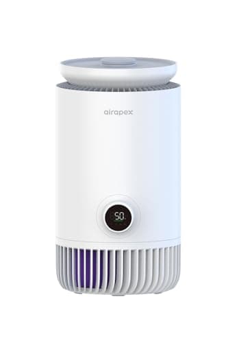 AIRAPEX 2 in 1 Purificatore d'aria e umidificatore evaporativo combinato per la camera da letto, H13 vero filtro HEPA, umidificatore d'aria fresca senza nebbia evaporativa WIFI Connect