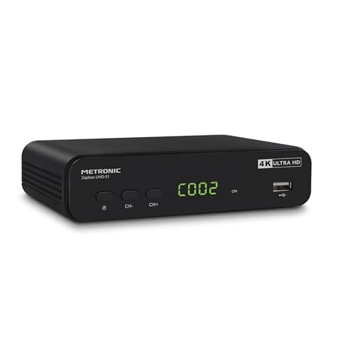 METRONIC 441701 Receptor decodificador TDT 4K Ultra HD UHD-S1 con Puerto USB Grabador, TIMESHIFT