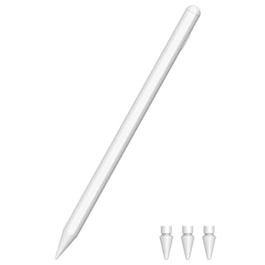Pencil 2.ª generación para iPad (2018-2024), Lápiz para iPad con Carga Rápida Palm Rejection Sensibilidad de inclinación, Lápiz Capacitivo para iPad Pro M4/Air M2, iPad/iPad Pro/iPad