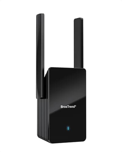 BrosTrend AX3000 Amplificador Señal WiFi, Repetidor WiFi 6 con Puerto Ethernet Gigabit, Double Banda Repetidor de WiFi para Casa, Extensor de WiFi Facil de Instalar con WPS, WiFi Extender hasta 204 ㎡
