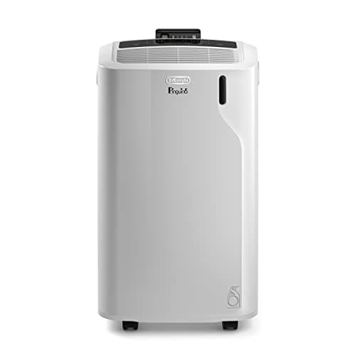 De'Longhi Pinguino PAC EM82 - Aire acondicionado portátil para habitaciones de hasta 80 m³, 9.400 BTU/h, 2,4 kW, 63 dB, función deshumidificador, clase energética A, temporizador 24h, color blanco